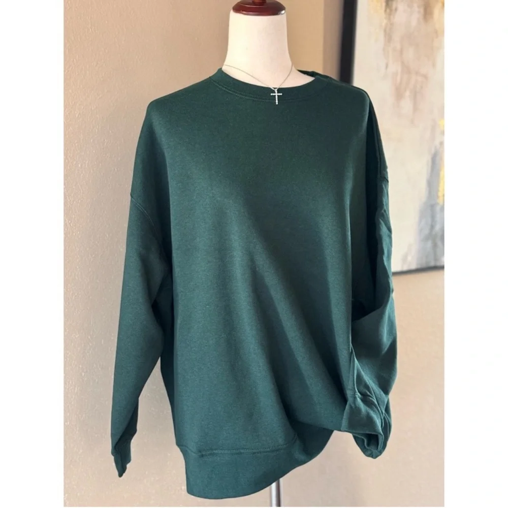 Women's Oversized Green Sweatshirt